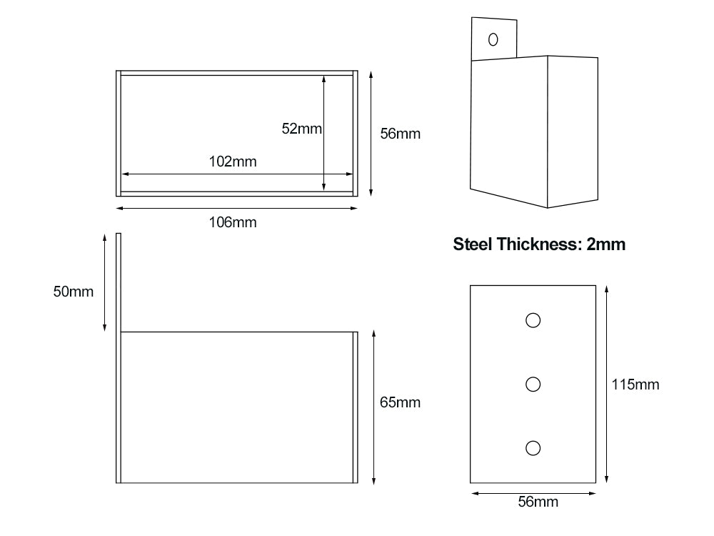 Pergola Rafter Bracket (Set of 8)