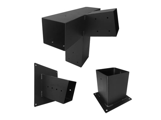 15° Slanted Wall-Mount Pergola 4-Way Bracket Kit