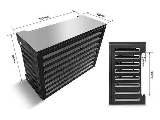 Aluminum Heat Pump Cover- Black-Small