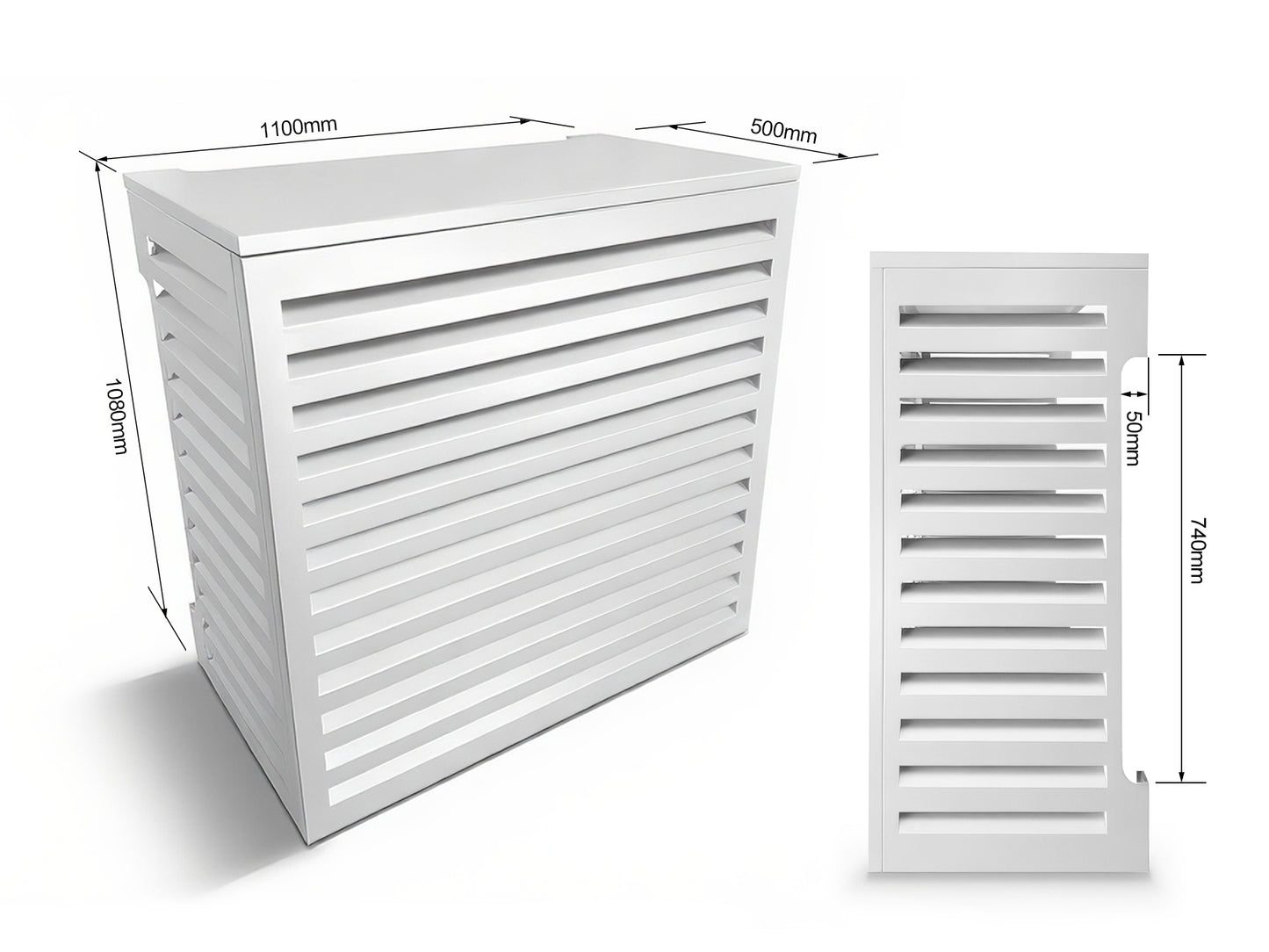 Aluminum Heat Pump Cover- White -Medium