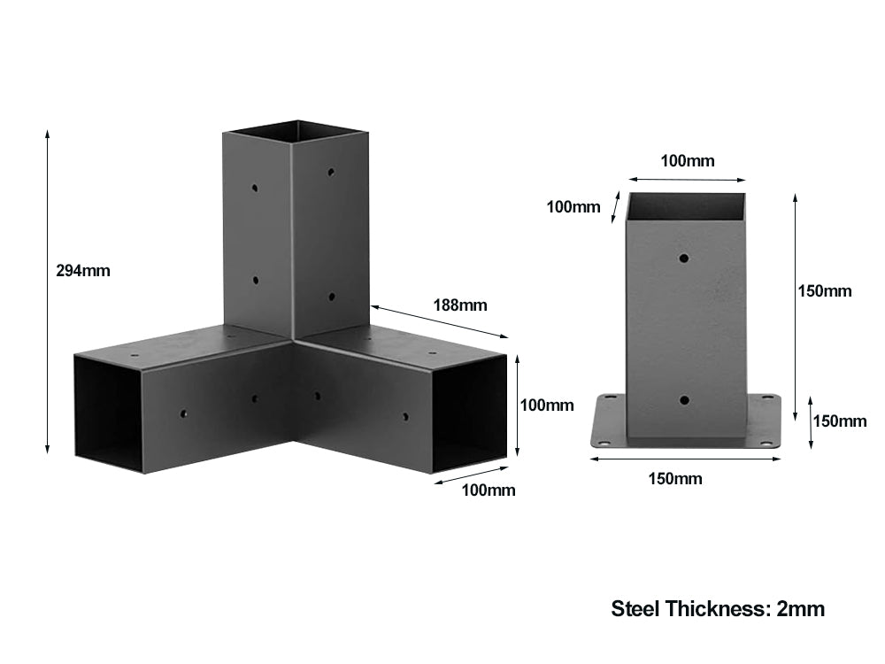 Single Pergola bracket DIY Kit