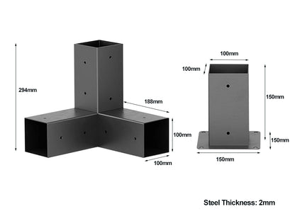 Single Pergola bracket DIY Kit
