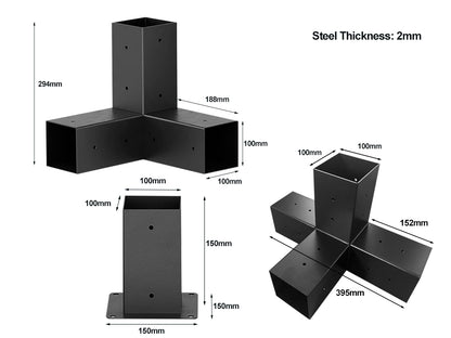 Double Pergola Brackets DIY Kit