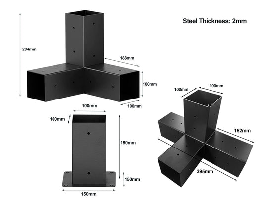Double Pergola Brackets DIY Kit
