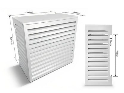Aluminum Heat Pump Cover- White -Medium